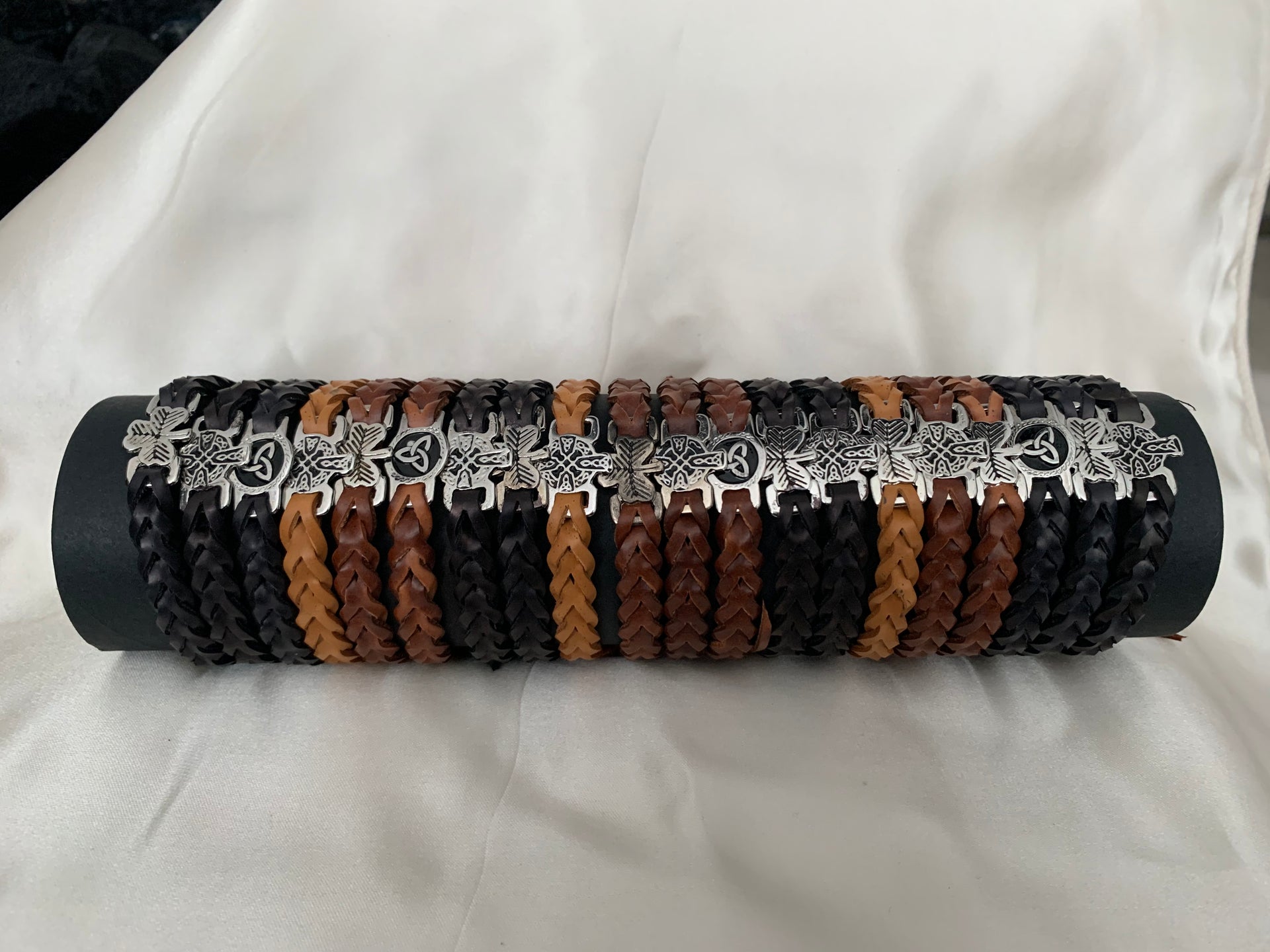 Leather Bracelets (Celtic Charms)