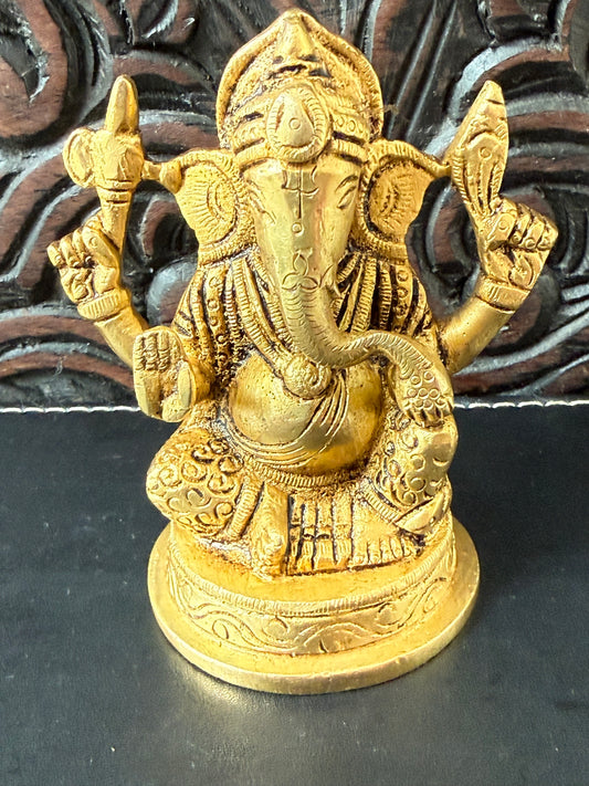 Brass Statues - Laxmi, Ganesha & Saraswati
